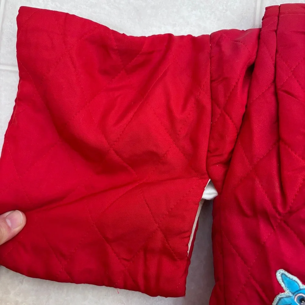 Vintage Walt Disney Bambi Red Japanese‎ Kimono Robe Quilted 2pc Applique 1-3yr